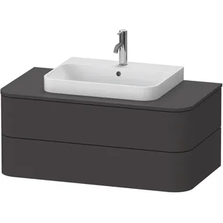 Duravit Happy D.2 Plus Konsolenwaschtischunterbau wandhängend, 1000x550 mm, 2 Schubkästen, für Aufsatzbecken, HP497108080, Farbe: graphit supermatt