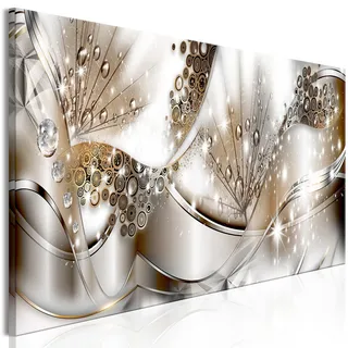 murando Acrylglasbild Abstrakt 135x45 cm 1 Teilig Wandbild auf Acryl Glasbilder Kunstdruck Moderne Acrylglas Platte Wanddekoration Geschenke Heimdekoration Glasbild Pusteblume Blumen Ornament Diamant