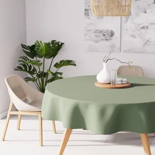 Soleil d'Ocre Tischdecke Fleckenschutz Rund 180 cm Khaki