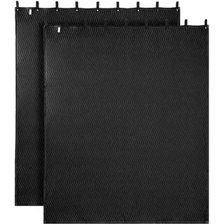 Vevor 2er-Pack Sounddecke, Schalldämpfungsdecken, 2438x2032 mm, extra große Akustikdecke mit Ösen, Studio-Ösendecke mit Baumwollfüllung, für Fenster, Türen, Lichtblocker, Musikaufnahmen