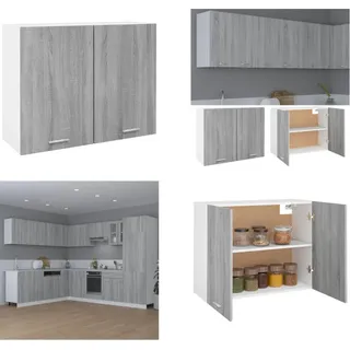 vidaXL Hängeschrank Grau Sonoma 80x31x60 cm Holzwerkstoff - Hängeschrank - Hängeschränke - Küchenschrank - Lagerschrank - Grau