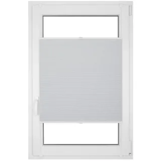 RENA Wabenplissee Thermo Plissee ohne Bohren Verdunklungsplissee Blickdicht Fenster Balkonfenster Balkontür Verdunkelung Sonnenschutz Innen Sichtschutz Hitzeschutz Weiß 60x100 cm