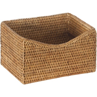 Kouboo La Jolla Rattan Organizing and Shelf Basket, Honey-Brown_P, Rattan und Korbweide, Honey-Brown, 24.765000000000001 x 20.32 x 13.97 cm