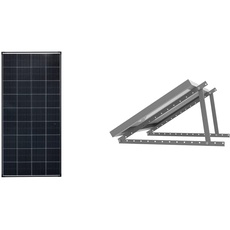Enjoy Solar PERC Mono 180W 12V Solarpanel Solarmodul Photovoltaikmodul & Dreiecke Aluminium verstellbare Halterung mit Neigungswinkel 20° -60° für Solarpanel Solarmodul, Modulbreite bis 680mm