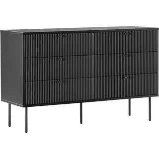 hjh living Sideboard KARBY S 120x40x75 cm, Schubladenkommode im Industrial-Stil, viel Stauraum, Schwarz