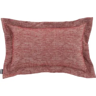 Dekokissen H.O.C.K. "Addicted", rot (bordeaux, rot, rubinrot, unifarben), B:30cm H:10cm L:50cm, Baumwolle, Polyacryl, Polyester, Dekokissen_Sitzkissen_Kissenhüllen, Dekokissen, mit angesagtem Stehsaum, Kissenhülle mit Füllung, 1 Stück