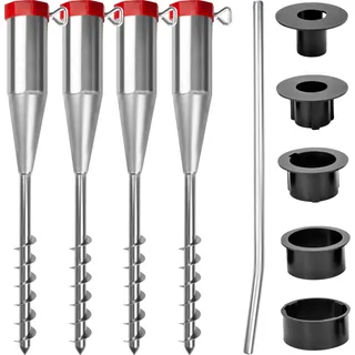 Metall Sonnenschirmständer Strand Ø25-55mm Schirmständer Sonnenschirm Bodenhülse für Wäschespinne