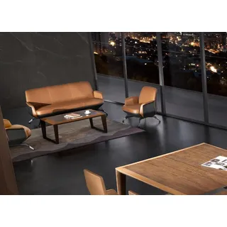 Moderne Sofagarnitur Couch Sofa Garnituren Gruppe 31 Sitzer Ledersofa Sofas Neu - Braun