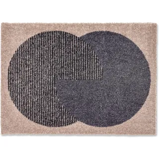 Schöner Wohnen Sauberlaufmatte Manhattan Semi-Circle 50 cm x 70 cm Anthrazit,