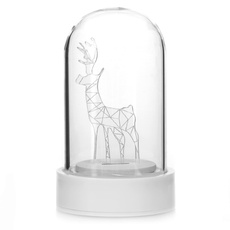 DecoKing LED Deko Weihnachten Glaskuppel Rentier Beleuchtung Ilum Reindeer