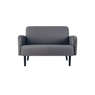 meet powered by PAPERFLOW 2-Sitzer Sofa LISBOA grau schwarz Stoff 124,0 x 81,5 x 83,0 cm, 1 St.