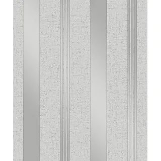 FINE DECOR Quartz Stripe Tapete 0,53 m x 10 m 300 g Silber 41967