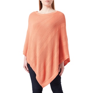 s.Oliver Damen Poncho, Orange, Einheitsgröße EU