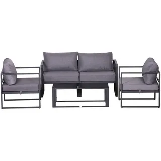 Outsunny Gartenmöbelset, Aluminium, Polyester