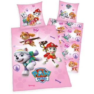PAW PATROL Wendebettwäsche »Paw Patrol, Baumwoll-Renforcé« 2 Stk. tlg., bunt