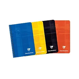 Clairefontaine Notizbuch A7+ Kariert Spiralbindung Pappe Blau Nicht perforiert 180 Seiten