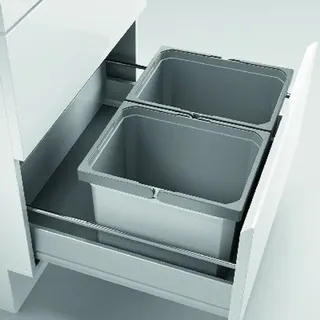 Naber Naber, Cox Box 1T 600-2 N40. Abfallsammler, hellgrau - Mülleimer - Hellgrau