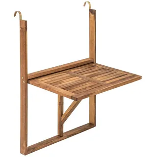 Estexo Balkonhängetisch 60 x 40 x 87 cm Braun