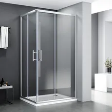 SONNI Neueröffnung 900x700mm Duschkabine Eckeinstieg Doppel Schiebetür Echtglas Duschwand