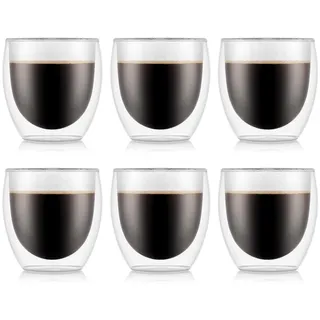 Bodum Kaffeetasse 0,25 l Transparent 6 St.