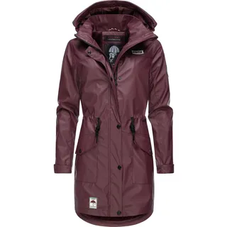 Navahoo Kurzmantel »Regenjacke Deike modischer Damen Outdoor Regenmantel rot