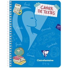 Clairefontaine 308756C - Packung mit 10 Hausaufgabenheften Mimesys, 17x22 cm, 72 Blatt, französische Lineatur, 90g, farbig sortiert, 1 Pack