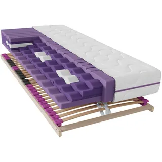 Sleeptex Matratzenset , Holz , 2-teilig , Birke , H3 , Höhe ca. 21 cm , 90x200 cm , Härtegradauswahl, Bezug abnehmbar/waschbar,Federleisten mit Duokappen, individuelle Liegehärteeinstellung, nicht verstellbar , Schlafzimmer, Matratzensets