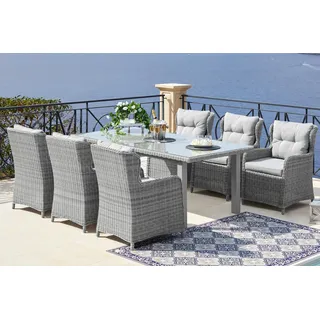 Konifera Seattle Set 19-tlg. Tisch 170 x 90 cm grau