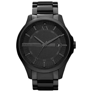 Armani Exchange AX2104 HAMPTON Uhr Herrenuhr Edelstahl Datum schwarz - Schwarz