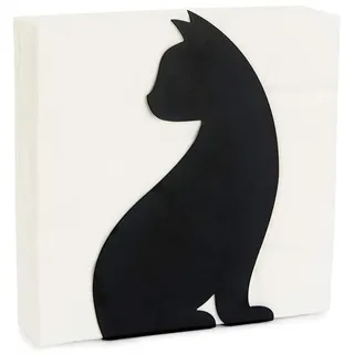 balvi Serviettenhalter Feline Farbe Schwarz Geeignet für Verschiedene Größen und Formen Aus Metall