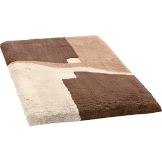 Erwin Müller Badematte Athen, Badteppich, Badvorleger rutschhemmend braun Größe 60x100 cm - kuscheliger Hochflor, für Fußbodenheizung geeignet (weitere Größen)