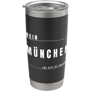 Mein München The City of Dreams Geschenkidee Bayern Style Doppelwandiger Edelstahl-Thermobecher