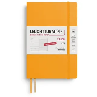 Leuchtturm1917 Wochenkalender und Notizbuch Paperback B6+ Softcover Rising Sun,