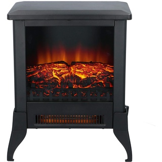 Classic Fire Elektrokamin Verona - Elektrischer Kamin 2000W - mit Heizung und Kaminfeuer - Deko Kamin mit LED Beleuchtung - Einstelbarrer Thermostat - Inkl. Fernbedienung - 38 x 23 x 46 cm - Schwarz