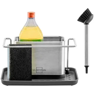 SILBERTHAL Spülbecken Organizer - Edelstahl - Für Spülmittel und Schwämme - Ordnung Küche