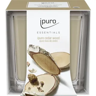ipuro Cedar Wood Duftkerze 125 g beige