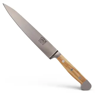 GÜDE Solingen - Filiermesser geschmiedet, 18 cm, Olivenholz, ALPHA OLIVE, Doppelkropf, Handmade Germany