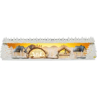 Tietze Erzgebirgsdegn LED Schwibbogen »Erhöhung Weihnachtsidylle beschneit«