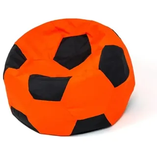 GO GIFT Sitzsack, Schwarz, Orange, Oxford-Fußball