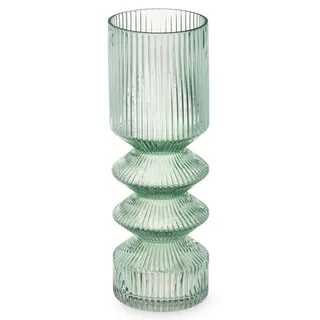 GIFTDECOR Giftdecor, Vase, Vase raya 2 Körper grün , 23 cm , Dekoration, Vasen, Glasvasen