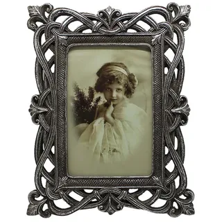 Biscottini Vintage Bilderrahmen L18,5 x B2,5 x H24,5 cm - Fotorahmen - Tischbilderrahmen in Antik-Optik - Bilderrahmen im Vintage-Stil