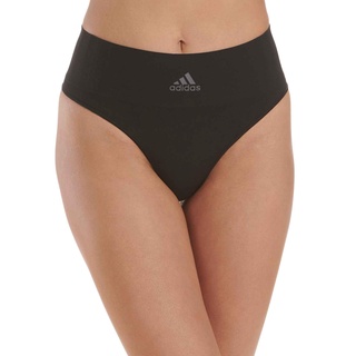 Adidas String Tanga Damen - Unterhosen (Gr. XS - XXL) - bequeme Unterwäsche, Schwarz, S