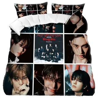 NlsqAMZ Strraykiid Bettwäsche, Strraykiid Bettwäsche 135x200, Anime Bettwäsche-Sets, enthalten Jungen Bettbezüge, Kissenbezug 50X75cm, für Fans Geschenke