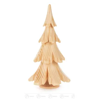 Massivholzbaum natur BxHxT = 5x9x5cm NEU Erzgebirge holzbaum Dekobaum