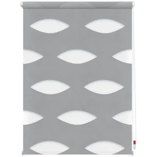 Doppelrollo Ellipse 80 x 150 cm grau