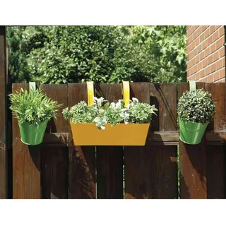 BLUMENTOPF 2er Grün 16cm bunt modern Pflanzen Garten Gärtner farbig Sommer neue