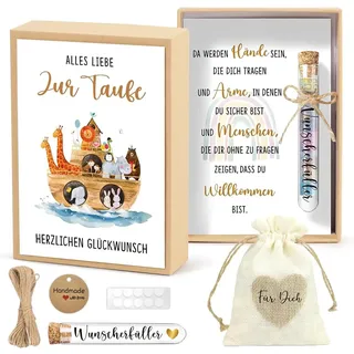 Taufgeschenke für Jungen Mädchen, Taufe Geschenk mit Grußkarten Aufkleber, Neugeborenen Geschenks Geldgeschenk, Personalisierte Taufgeschenk Spardose Geldgeschenke Geschenkgutscheine