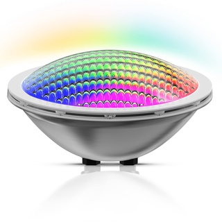 LyLmLe LED Poolbeleuchtung PAR56 Edelstahl 30W Poolscheinwerfer RGB Farbwechsel Externe Synchronisation Steuern,IP68 Wasserdicht LED Unterwasserscheinwerfer, 12V AC(Steuergerät Nicht enthalten)