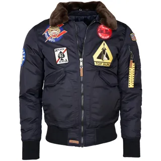 Bomberjacke TOP GUN "Bomberjacke TG20202013", Herren, Gr. M, blau (navy), Obermaterial: 100% Nylon NY. Futter: 100% Baumwolle CO., Jacken Bomberjacke
