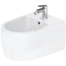 Duravit Qatego Wandbidet, 1 Hahnloch, mit Überlauf, 385x570x285mm, 226315, Farbe: Weiß